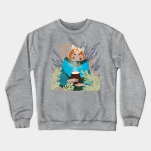 Girl, fox and milk Crewneck Sweatshirt